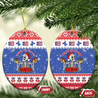 Puerto Rico Christmas Ceramic Ornament Boricua Till The Bone - Wonder Print Shop
