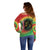 Juneteenth Freedom Day Off Shoulder Sweater Reggae Tie Dye Style LT05 - Wonder Print Shop