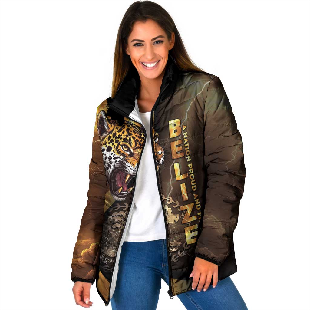 Belize Emancipation Day Padded Jacket A Nation Proud And Free - Wonder Print Shop