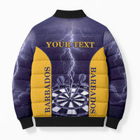 Personalized Barbados Darts Bomber Puffer Jacket Sporty Style