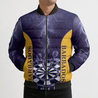 Personalized Barbados Darts Bomber Puffer Jacket Sporty Style