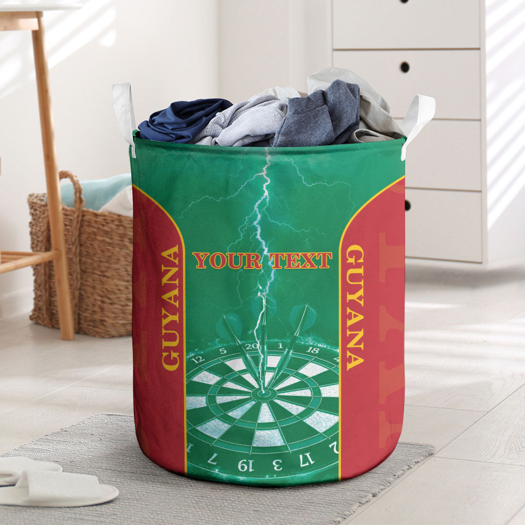 Personalized Guyana Darts Laundry Basket Sporty Style
