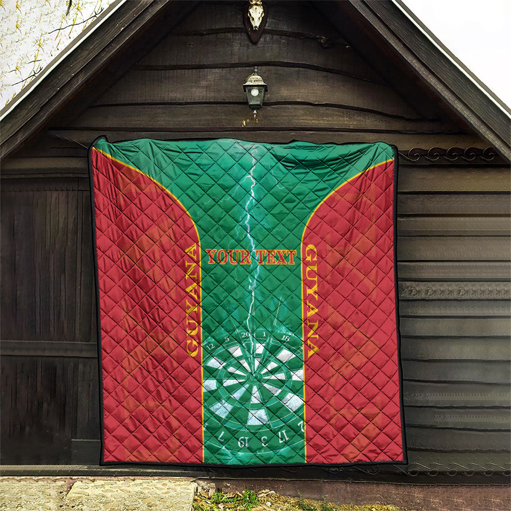 Personalized Guyana Darts Quilt Sporty Style