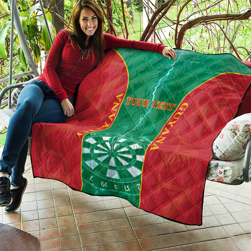 Personalized Guyana Darts Quilt Sporty Style