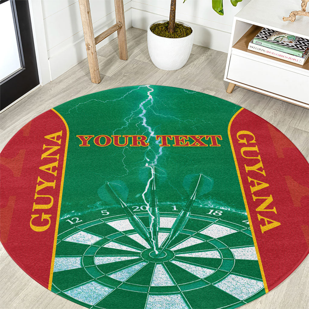 Personalized Guyana Darts Round Carpet Sporty Style