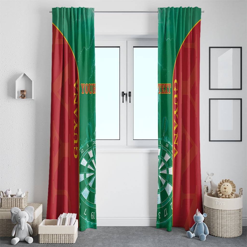 Personalized Guyana Darts Window Curtain Sporty Style