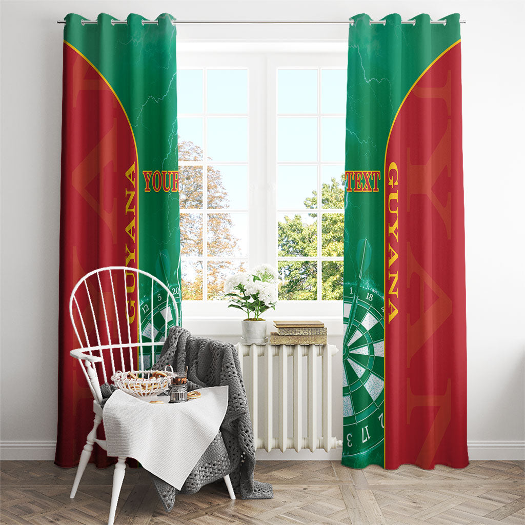 Personalized Guyana Darts Window Curtain Sporty Style