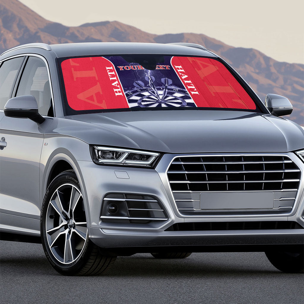 Personalized Haiti Darts Auto Sun Shade Sporty Style