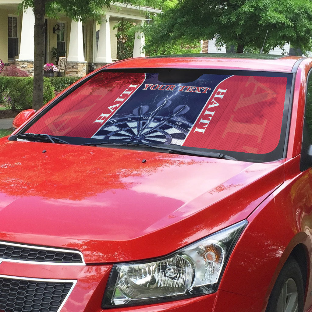 Personalized Haiti Darts Auto Sun Shade Sporty Style