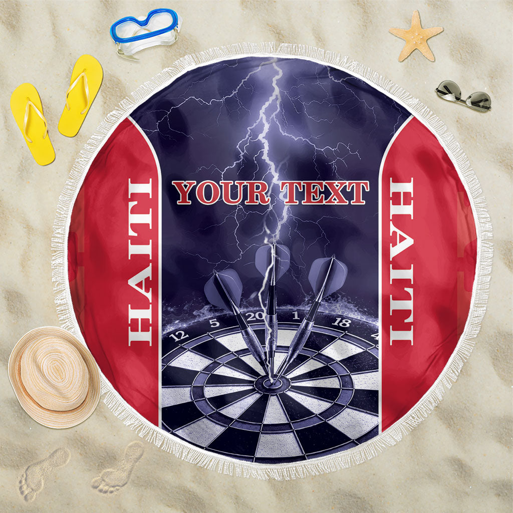 Personalized Haiti Darts Beach Blanket Sporty Style