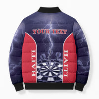 Personalized Haiti Darts Bomber Puffer Jacket Sporty Style