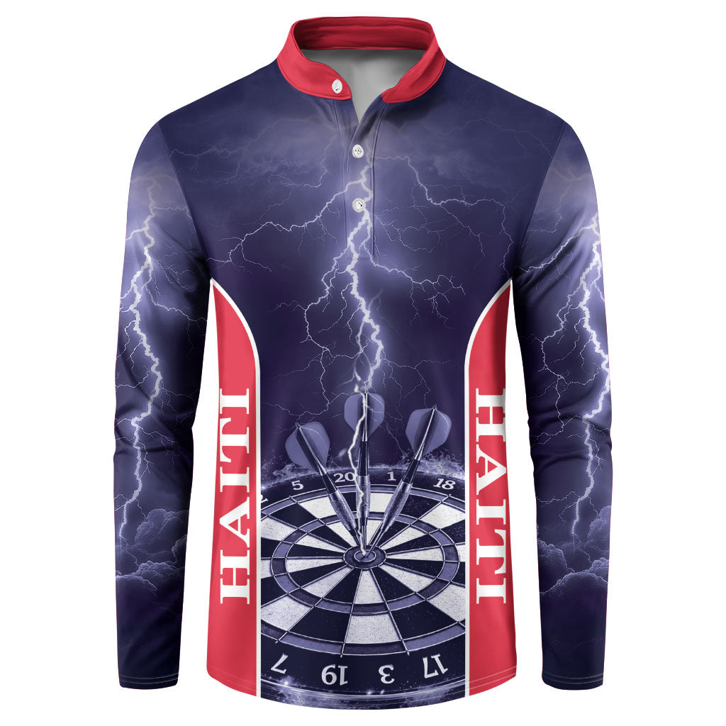 Personalized Haiti Darts Button Sweatshirt Sporty Style