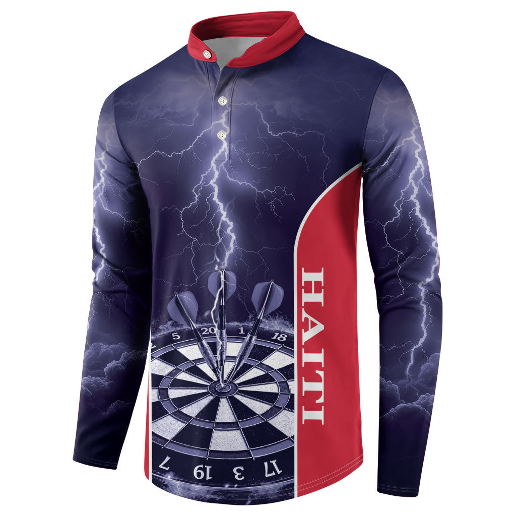 Personalized Haiti Darts Button Sweatshirt Sporty Style