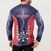 Personalized Haiti Darts Button Sweatshirt Sporty Style