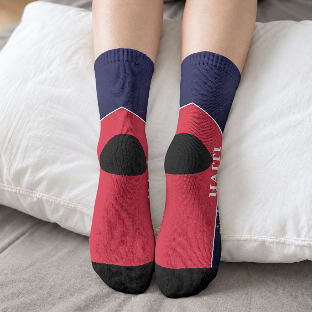 Personalized Haiti Darts Crew Socks Sporty Style