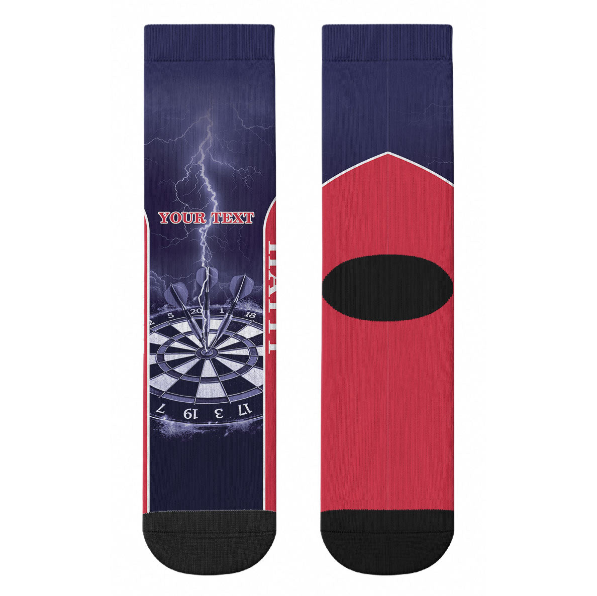 Personalized Haiti Darts Crew Socks Sporty Style