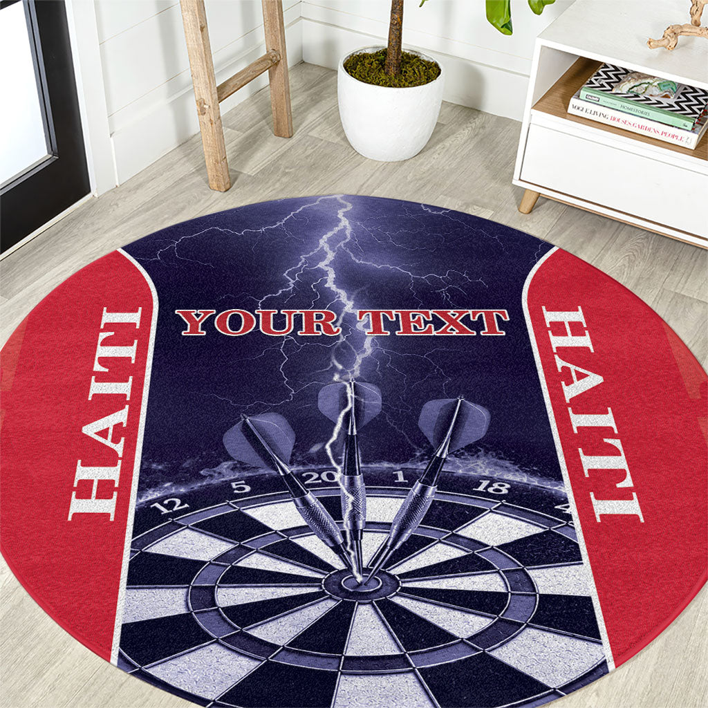 Personalized Haiti Darts Round Carpet Sporty Style