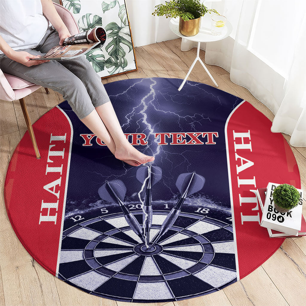 Personalized Haiti Darts Round Carpet Sporty Style