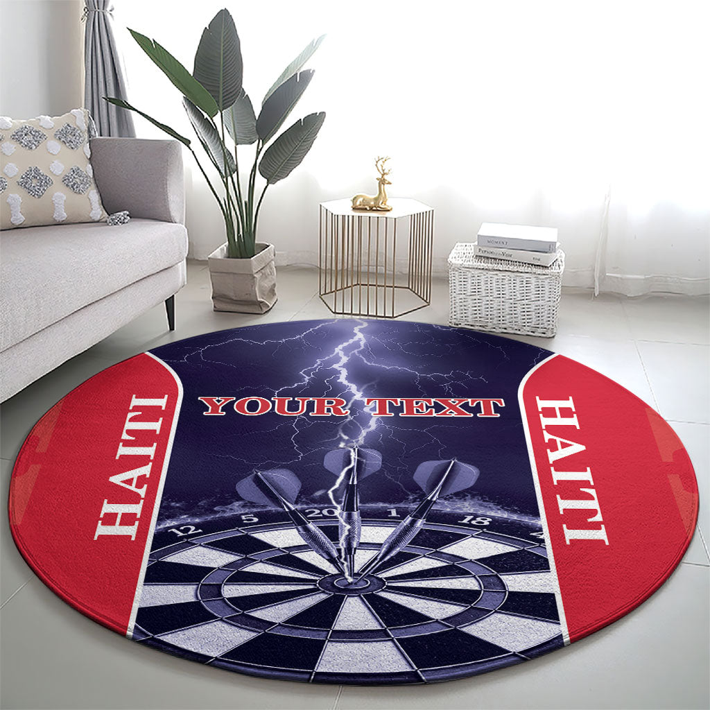Personalized Haiti Darts Round Carpet Sporty Style