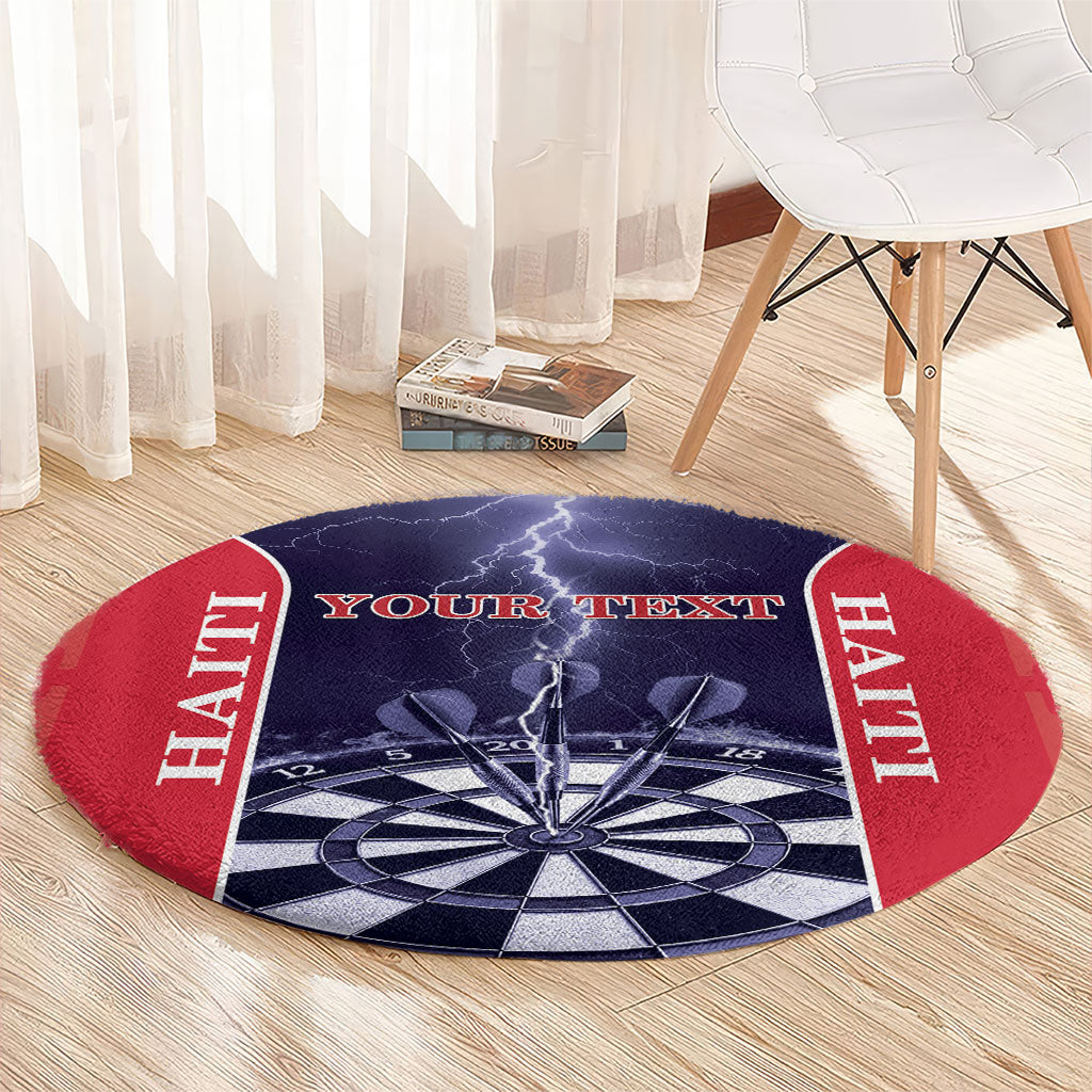 Personalized Haiti Darts Round Carpet Sporty Style