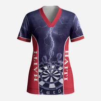 Personalized Haiti Darts Scrub Top Sporty Style