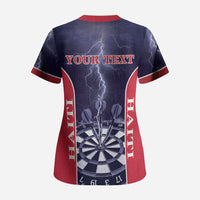 Personalized Haiti Darts Scrub Top Sporty Style