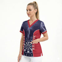 Personalized Haiti Darts Scrub Top Sporty Style