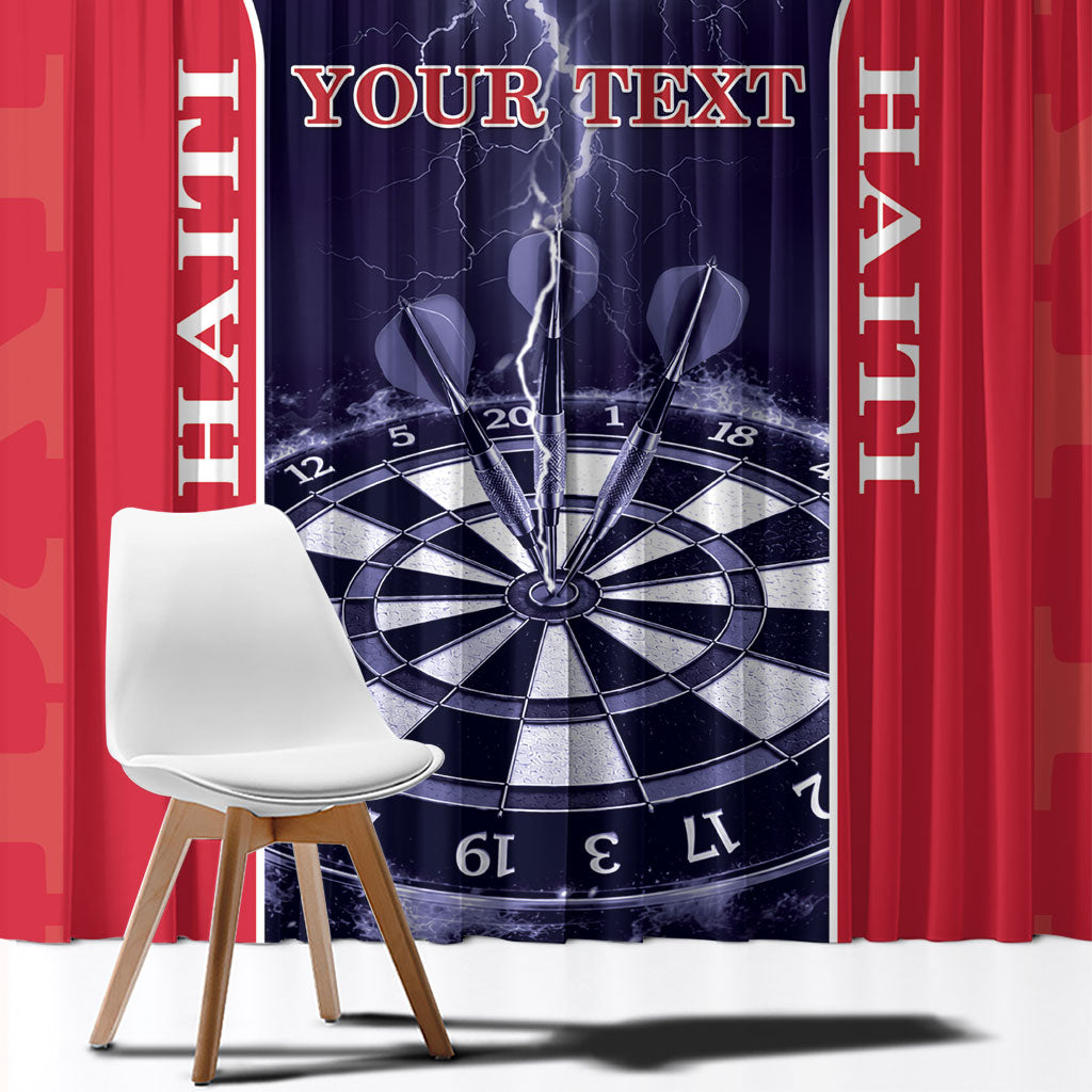 Personalized Haiti Darts Window Curtain Sporty Style