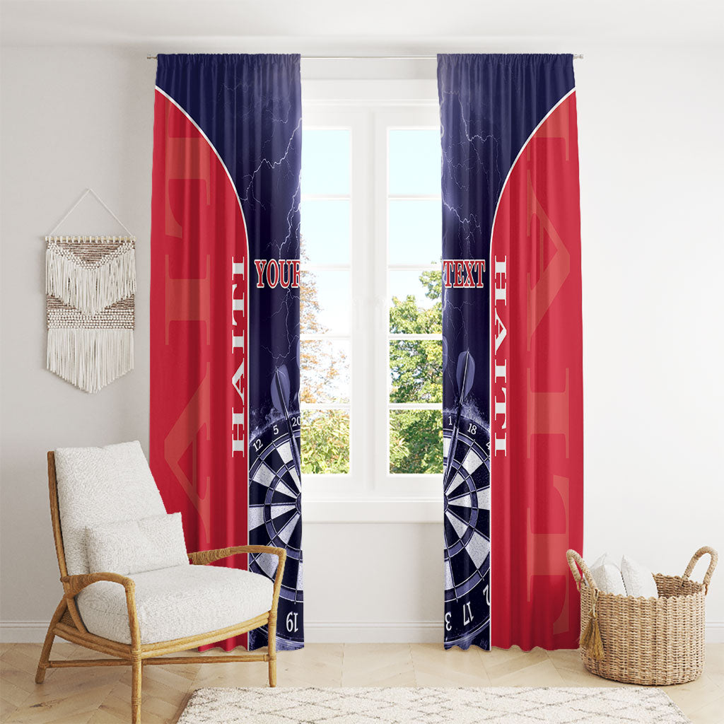 Personalized Haiti Darts Window Curtain Sporty Style