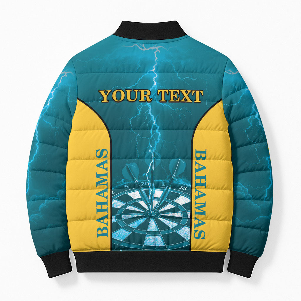 Personalized Bahamas Darts Bomber Puffer Jacket Sporty Style