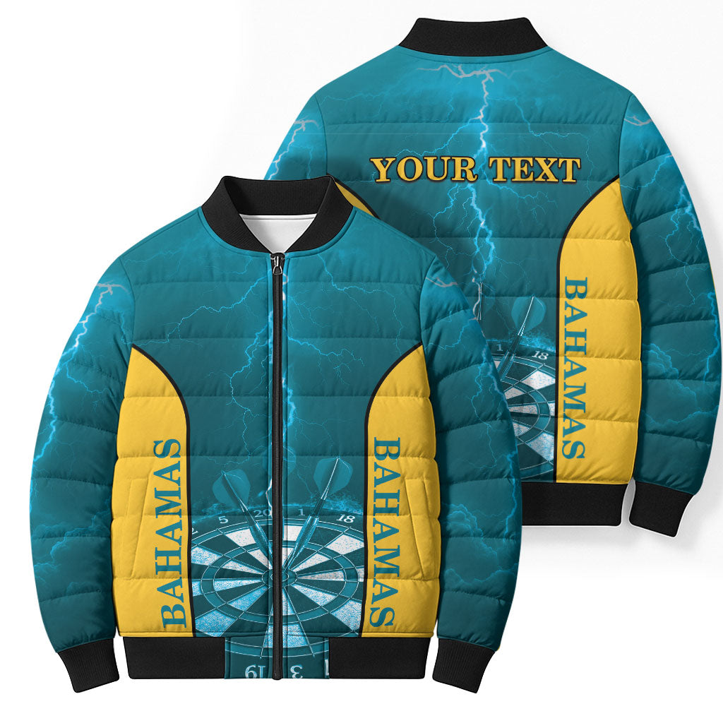 Personalized Bahamas Darts Bomber Puffer Jacket Sporty Style