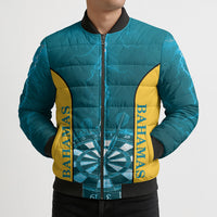 Personalized Bahamas Darts Bomber Puffer Jacket Sporty Style