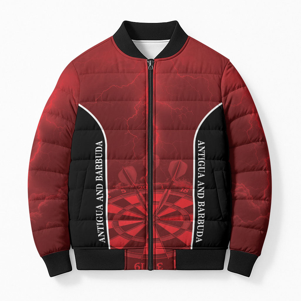 Personalized Antigua And Barbuda Darts Bomber Puffer Jacket Sporty Style