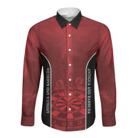 Personalized Antigua And Barbuda Darts Long Sleeve Button Shirt Sporty Style