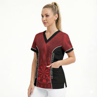 Personalized Antigua And Barbuda Darts Scrub Top Sporty Style
