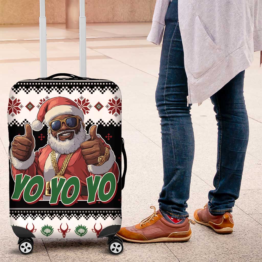 South Africa Christmas Luggage Cover Hip Hop Santa Claus LT05 - Wonder Print Shop