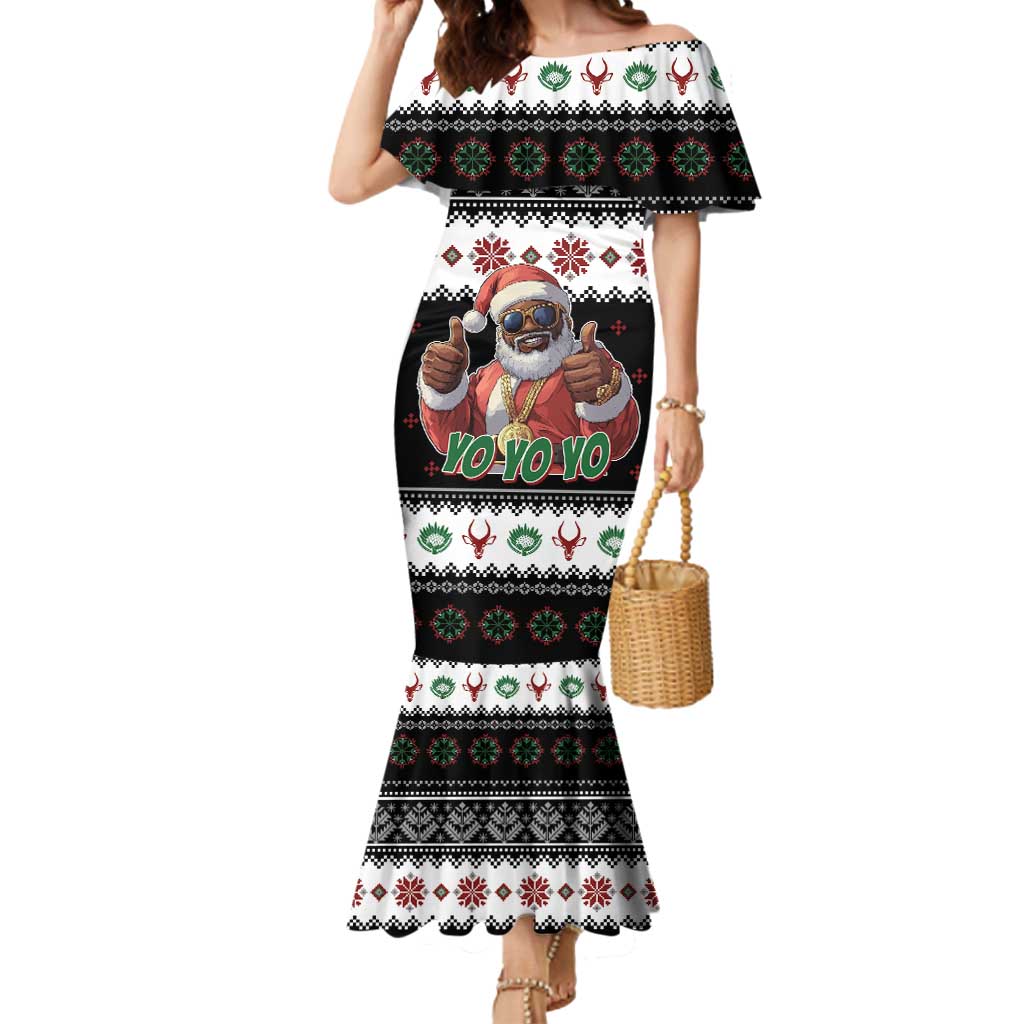 South Africa Christmas Mermaid Dress Hip Hop Santa Claus LT05 - Wonder Print Shop