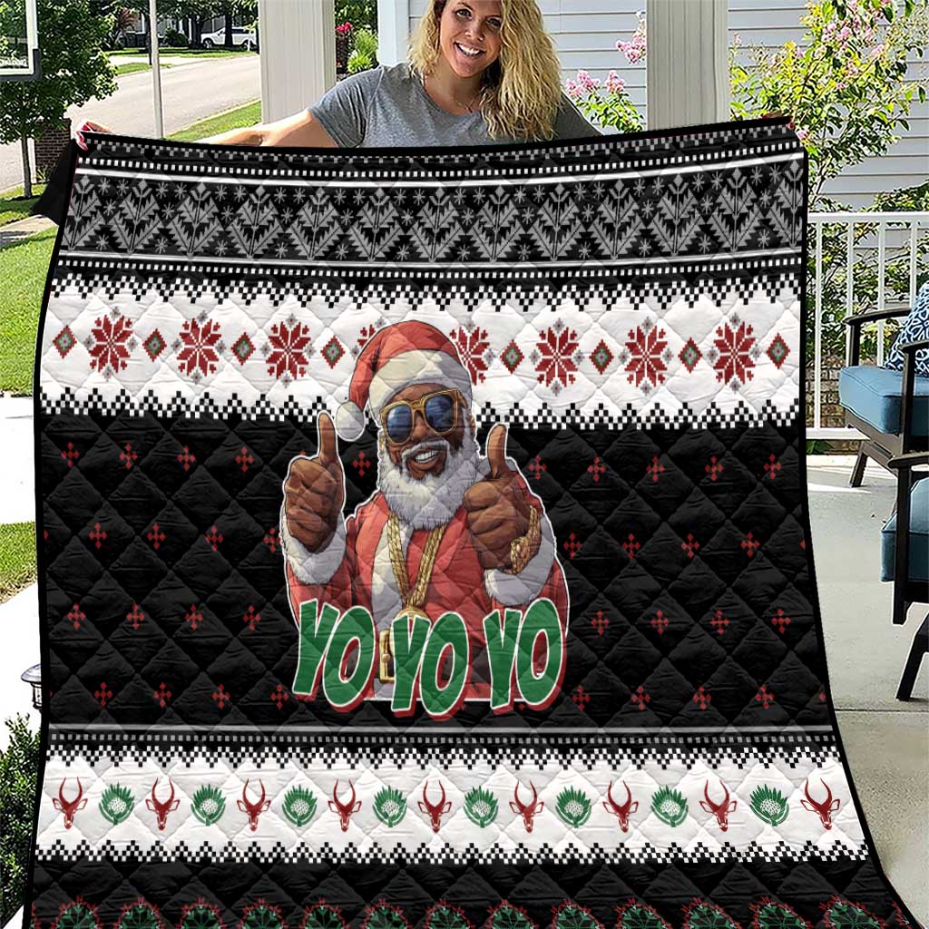 South Africa Christmas Quilt Hip Hop Santa Claus LT05 - Wonder Print Shop