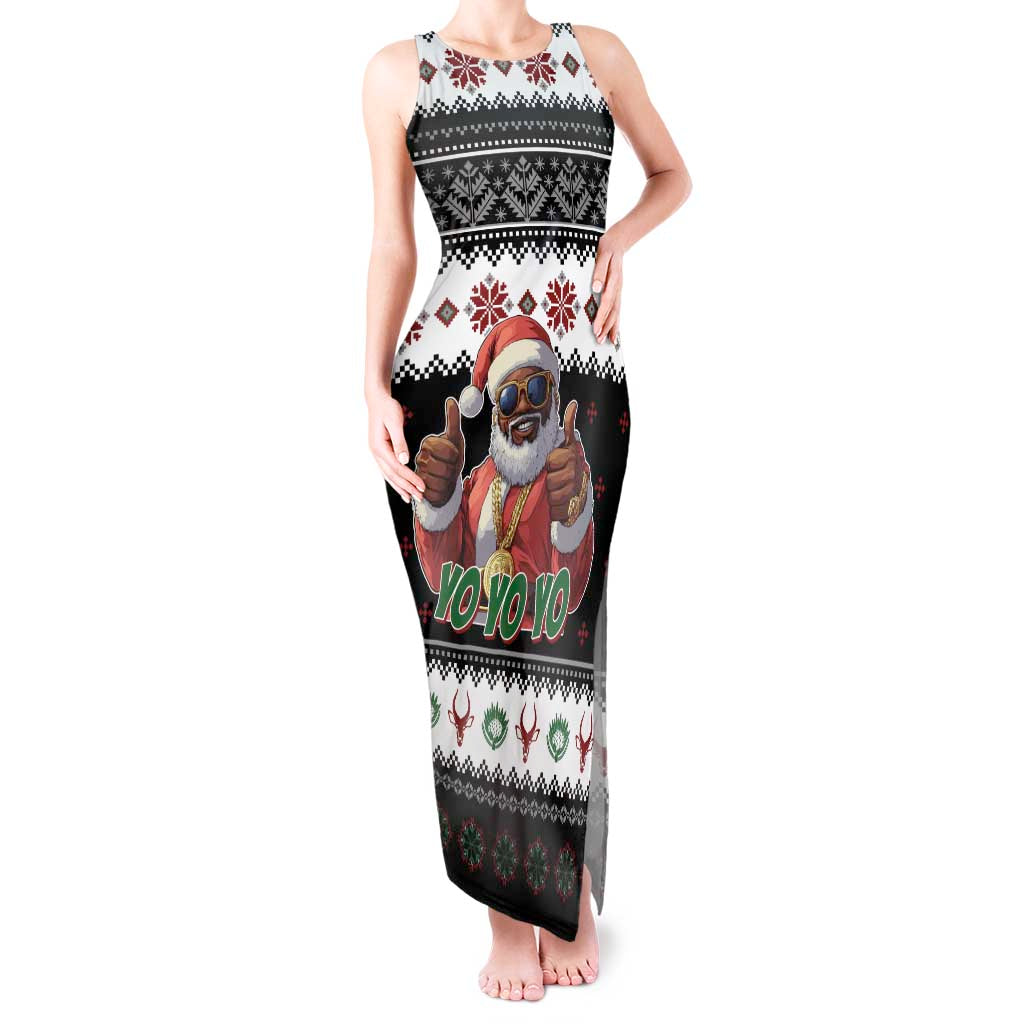 South Africa Christmas Tank Maxi Dress Hip Hop Santa Claus LT05 - Wonder Print Shop