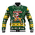 South Africa Christmas Baseball Jacket Funny Santa Riding Springbok LT05 - Wonder Print Shop