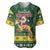 South Africa Christmas Baseball Jersey Funny Santa Riding Springbok LT05 - Wonder Print Shop