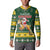 South Africa Christmas Button Sweatshirt Funny Santa Riding Springbok LT05 - Wonder Print Shop