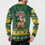 South Africa Christmas Button Sweatshirt Funny Santa Riding Springbok LT05 - Wonder Print Shop