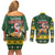 South Africa Christmas Couples Matching Off Shoulder Short Dress and Long Sleeve Button Shirt Funny Santa Riding Springbok LT05 - Wonder Print Shop