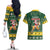 South Africa Christmas Couples Matching Off The Shoulder Long Sleeve Dress and Hawaiian Shirt Funny Santa Riding Springbok LT05 - Wonder Print Shop