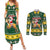 South Africa Christmas Couples Matching Summer Maxi Dress and Long Sleeve Button Shirt Funny Santa Riding Springbok LT05 - Wonder Print Shop