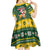 South Africa Christmas Kid Short Sleeve Dress Funny Santa Riding Springbok LT05 - Wonder Print Shop