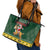 South Africa Christmas Leather Tote Bag Funny Santa Riding Springbok LT05 - Wonder Print Shop