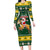 South Africa Christmas Long Sleeve Bodycon Dress Funny Santa Riding Springbok LT05 - Wonder Print Shop