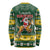 South Africa Christmas Long Sleeve Shirt Funny Santa Riding Springbok LT05 - Wonder Print Shop